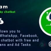 اسکریپت چت بات فیس بوک، واتس اپ و تلگرام با تسک های تبلیغاتی ChatHam